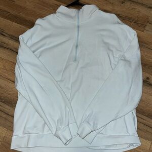 Lululemon French Terry Oversized Half Zip Light Blue Size XL EUC